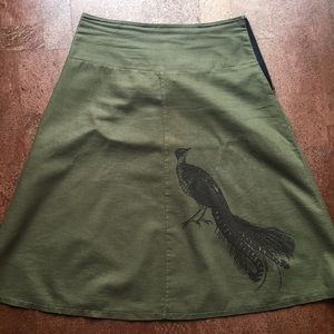 Linen/Cotton A-line Skirt